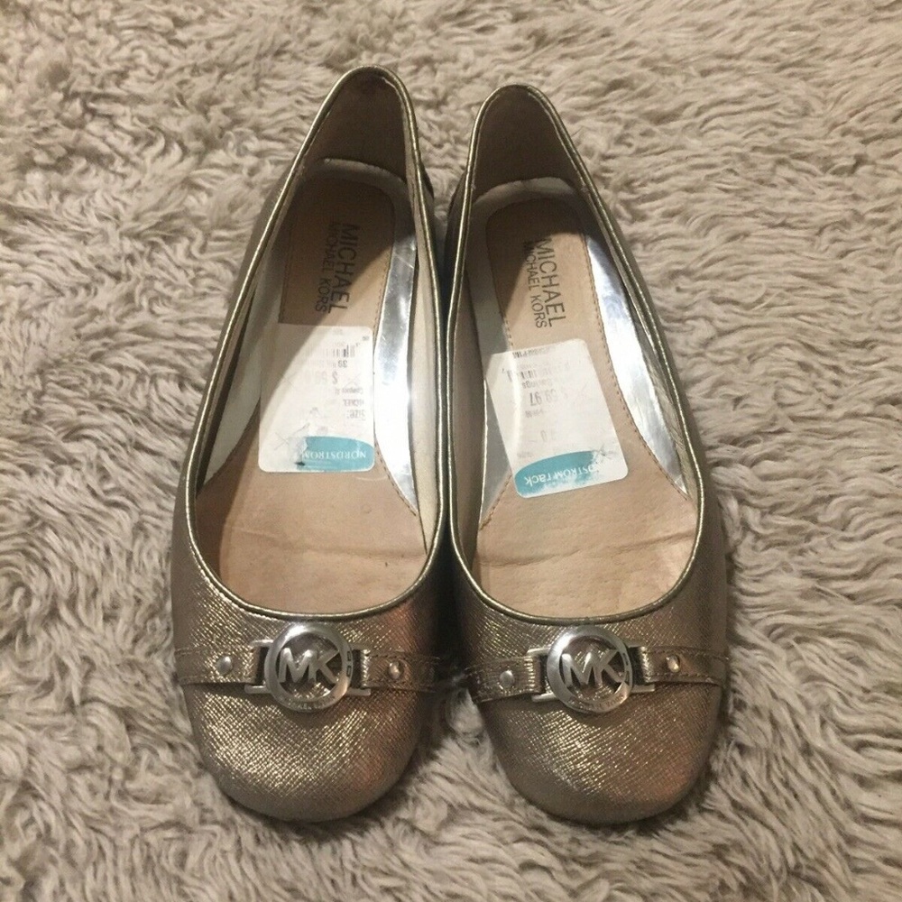 Michael Kors Gold Metallic Flats